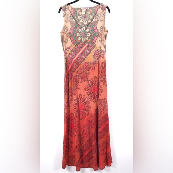 SUNDANCE Maxi Dress Paisley 100% Cotton Sleeveless Size 6‎ - Picture 2 of 10